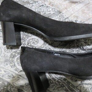 BOGO Renzo Fontanelli Vintage Classic Black Suede Pumps patent leather cap toe